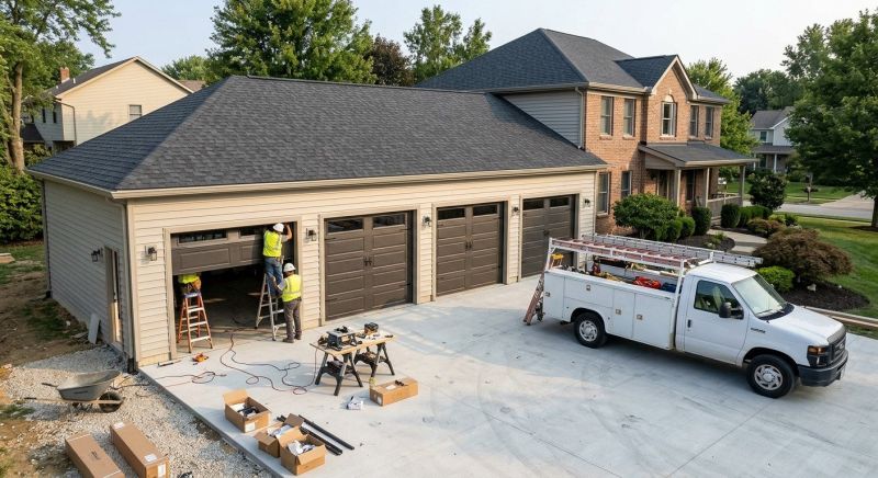 Four Car Garage Installation in Houston, TX