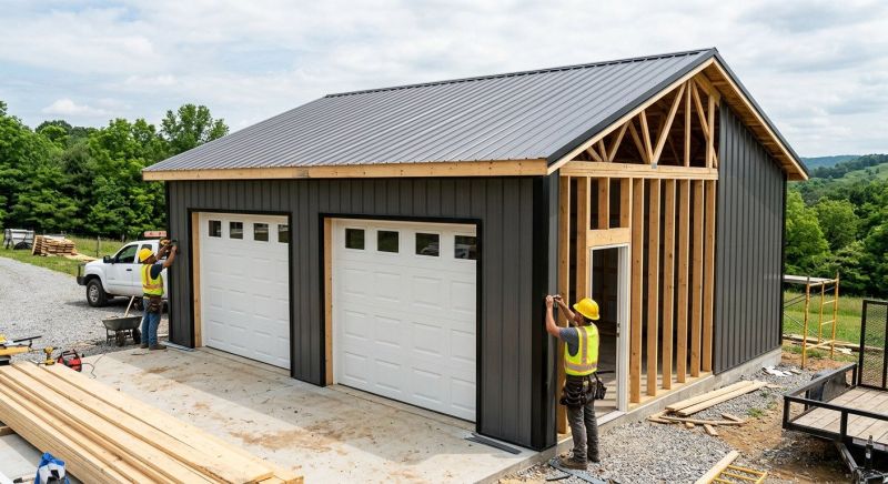 Metal Garage Construction in Cypress, TX